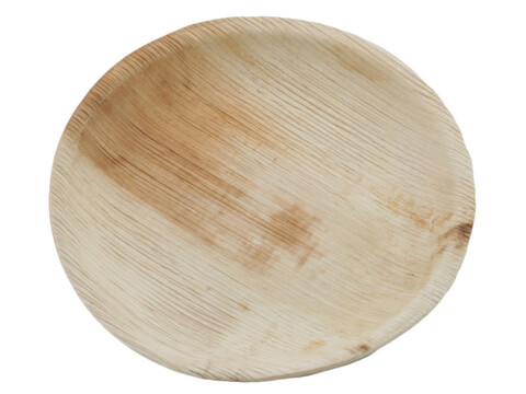Assiette ronde en feuille de palmier  17,8 x 2,5 cm
