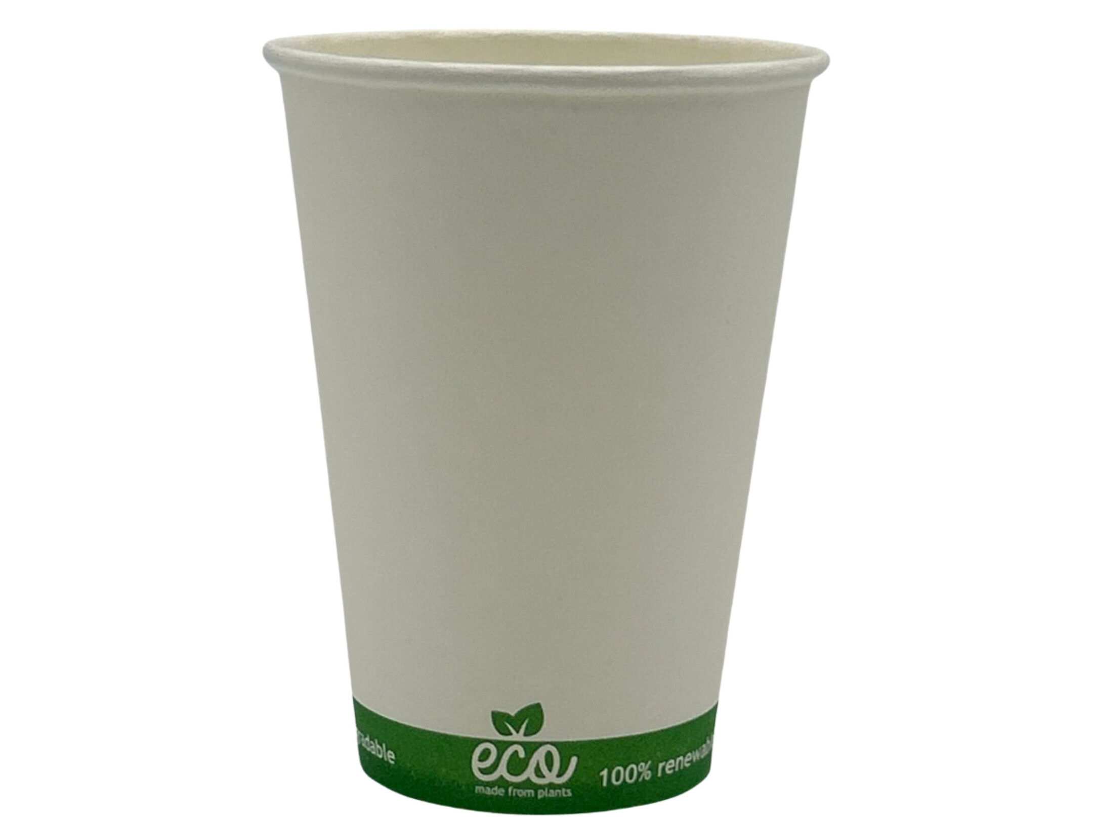 BIOZOYG Bio café en gobelet à papier I Vaisselle compostable et  biodégradable I Tasse en carton à boire I Café jetable blanc avec  impression icone 1000 pièces 200ml 8 oz : 